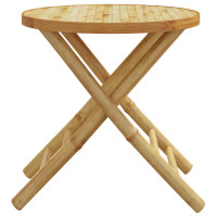 Produktbild för Hopfällbart trädgårdsbord Ø45x45 cm bambu