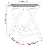 Produktbild för Hopfällbart trädgårdsbord Ø45x45 cm bambu