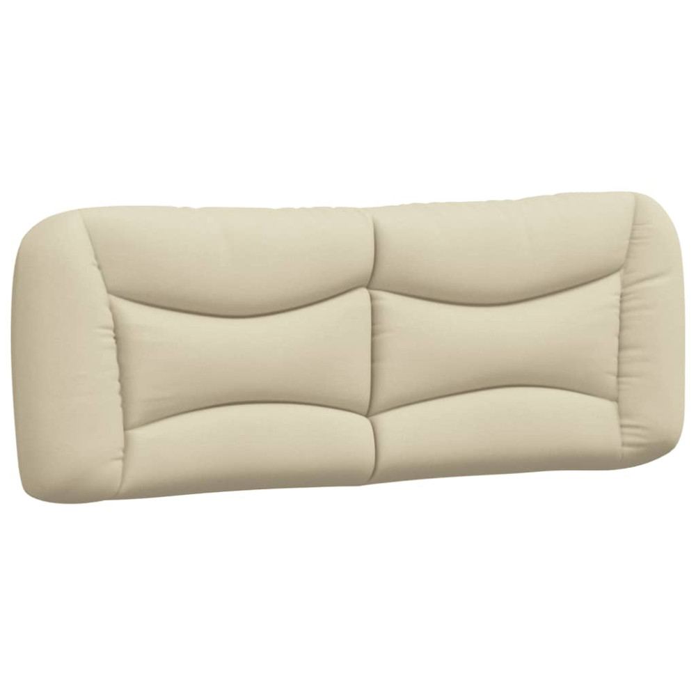 Produktbild för Bed with Mattress "Hvar" Cream 120x200 cm Fabric