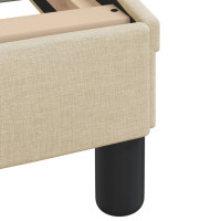 Produktbild för Bed with Mattress "Hvar" Cream 120x200 cm Fabric