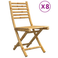 Produktbild för Hopfällbara trädgårdsstolar 8 st 43x54x88 cm bambu