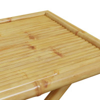 Produktbild för Hopfällbart trädgårdsbord 110x55x75 cm bambu