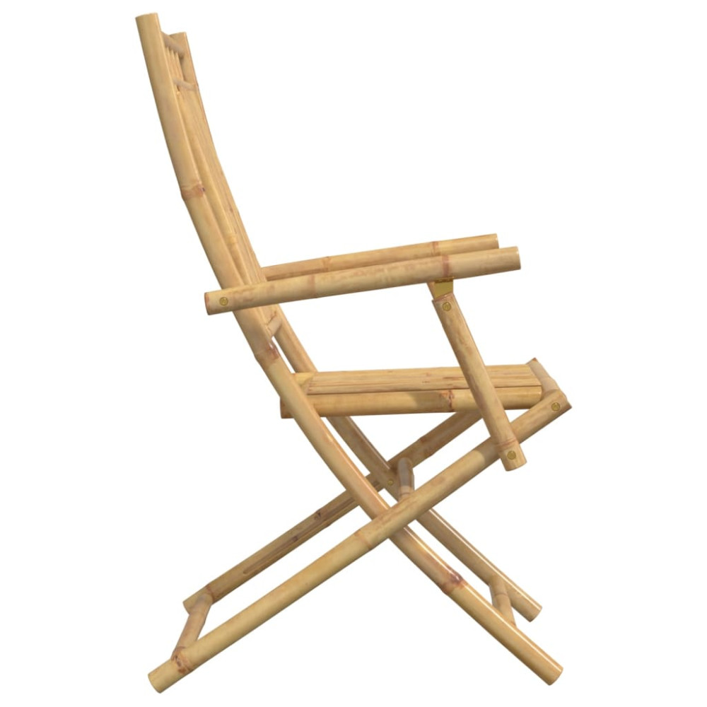 Produktbild för Hopfällbara trädgårdsstolar 6 st 53x66x99 cm bambu