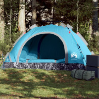 Produktbild för Campingtält 2 personer blå snabbrest
