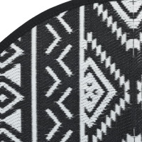 Produktbild för Utomhusmatta svart Ø160 cm PP