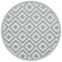 Produktbild för Utomhusmatta grå Ø120 cm PP