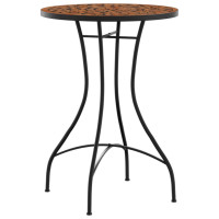 Produktbild för Caféset mosaik terrakotta järn och keramik