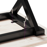 Produktbild för Bordsben för matbord X-ram 60x40x73 cm gjutjärn