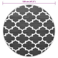 Produktbild för Utomhusmatta blå Ø120 cm PP