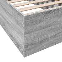 Produktbild för Sängram grå sonoma 75x190 cm konstruerad trä