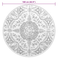 Produktbild för Utomhusmatta rosa Ø160 cm PP
