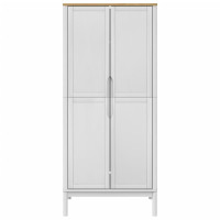 Produktbild för Klädskåp FLORO vit 77x53x171 cm massiv furu