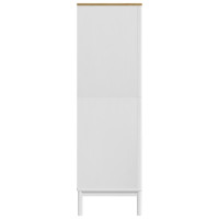 Produktbild för Klädskåp FLORO vit 77x53x171 cm massiv furu