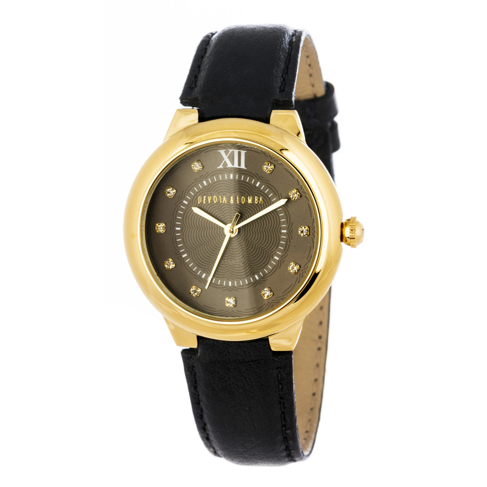 Produktbild för DEVOTA & LOMBA DL006W-02BLAC - Quartz Klocka Dam (34MM)
