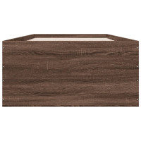 Produktbild för Sängram brun ek 90x200 cm konstruerad trä