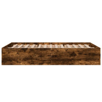 Produktbild för Sängram rökfärgad ek 120x200 cm konstruerat trä