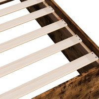 Produktbild för Sängram rökfärgad ek 120x200 cm konstruerat trä