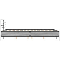 Produktbild för Sängram grå sonoma 120x200 cm konstruerat trä och metall