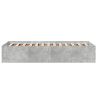 Produktbild för Sängram betonggrå 100x200 cm konstruerad trä