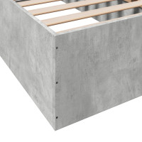 Produktbild för Sängram betonggrå 100x200 cm konstruerad trä