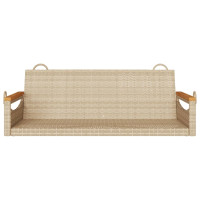 Produktbild för Gungbänk beige 109x62x40 cm konstrotting