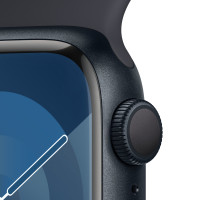 Produktbild för Apple Watch Series 9 41 mm Digital 352 x 430 pixlar Pekskärm Svart Wi-Fi GPS