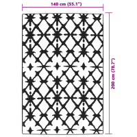 Produktbild för Utomhusmatta blå och vit 140x200 cm PP