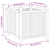 Produktbild för Odlingslåda 50x50x50 cm bambu