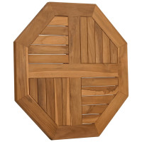 Produktbild för Bordsskiva 60x60x2,5 cm åttakantig massiv teak