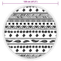 Produktbild för Utomhusmatta grå Ø120 cm PP