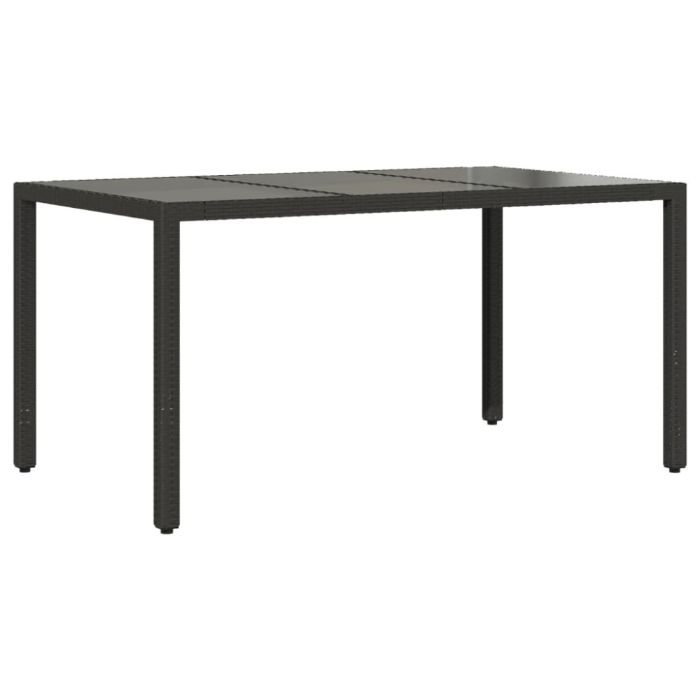 Produktbild för Matgrupp för trädgård med dynor 7 delar svart konstrotting&glas