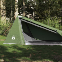 Produktbild för Campingtält tunnel 1 person grön vattentätt