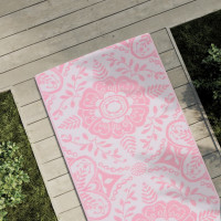 Produktbild för Utomhusmatta rosa 80x250 cm PP