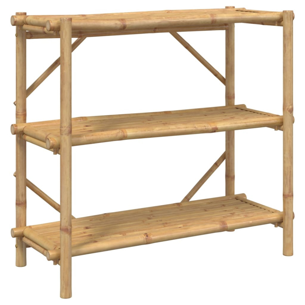 Produktbild för Bokhylla 3 hyllplan 100x40x90 cm bambu