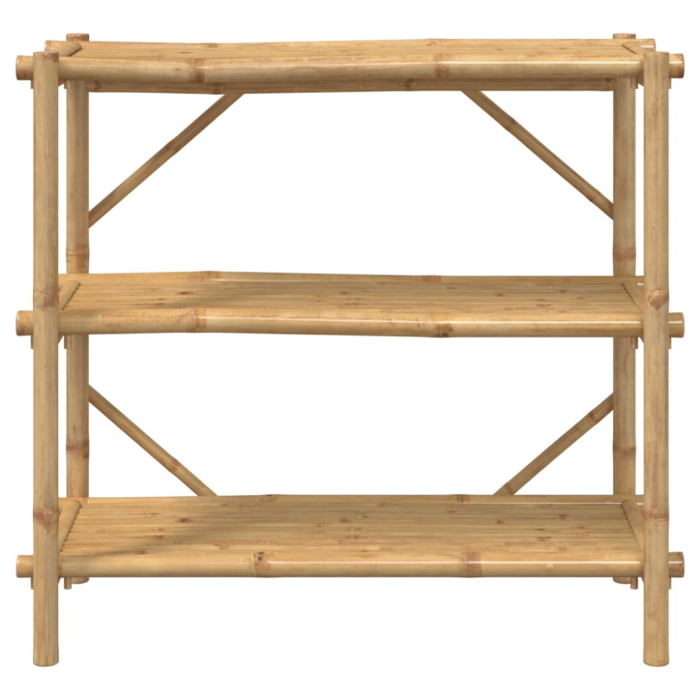Produktbild för Bokhylla 3 hyllplan 100x40x90 cm bambu