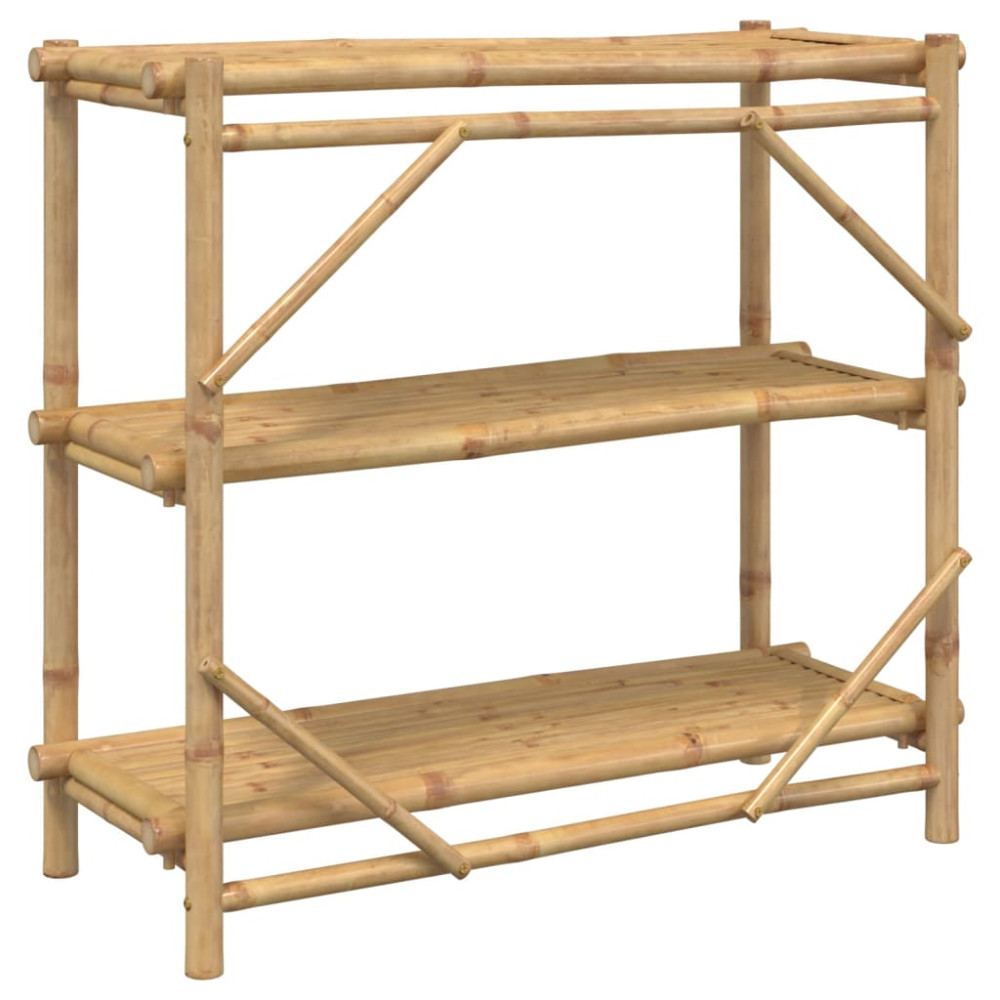 Produktbild för Bokhylla 3 hyllplan 100x40x90 cm bambu