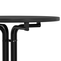 Produktbild för Matbord svart Ø80x110 cm konstruerat trä och stål