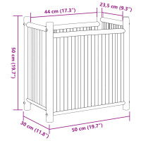 Produktbild för Odlingslåda 50x30x50 cm bambu