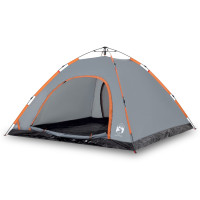 Produktbild för Campingtält 5 personer grå snabbrest