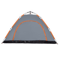 Produktbild för Campingtält 5 personer grå snabbrest