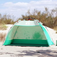 Produktbild för Strandtält 2 personer havsgrön snabbrest vattentätt