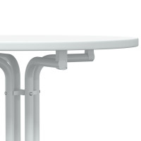 Produktbild för Matbord vit Ø60x110 cm konstruerat trä och stål