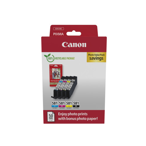 CANON Canon 2106C006 bläckpatroner 4 styck Original Svart, Cyan, Magenta, Gul