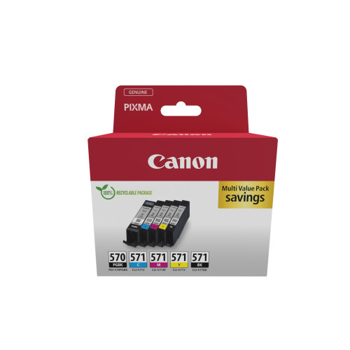 CANON Canon 0372C006 bläckpatroner 5 styck Original Svart, Cyan, Magenta, Gul
