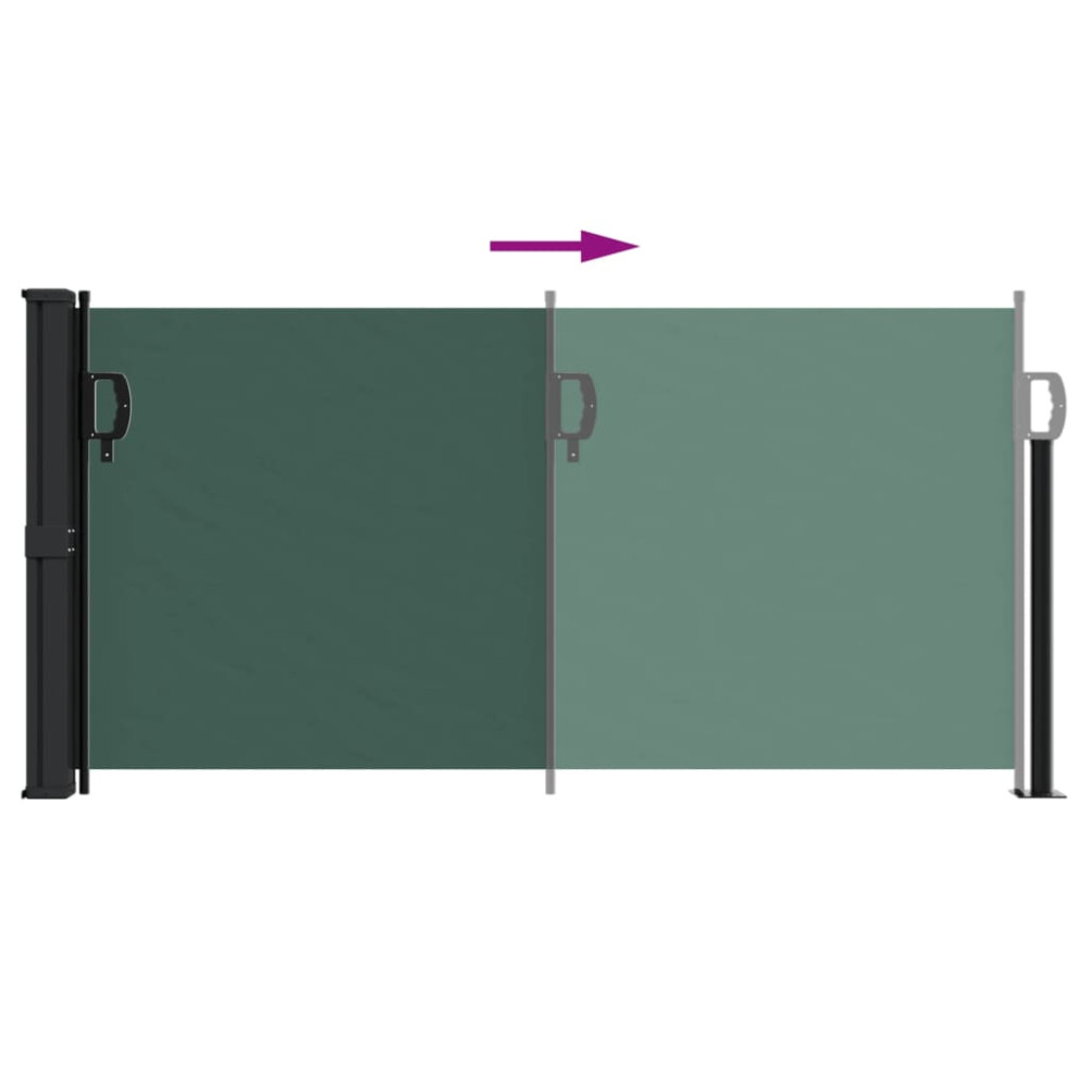 Produktbild för Indragbar sidomarkis mörkgrön 100x300 cm