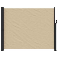 Produktbild för Infällbar sidomarkis beige 160x600 cm