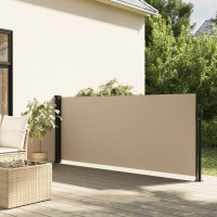 Produktbild för Infällbar sidomarkis beige 140x600 cm