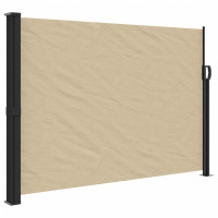 Produktbild för Infällbar sidomarkis beige 140x600 cm