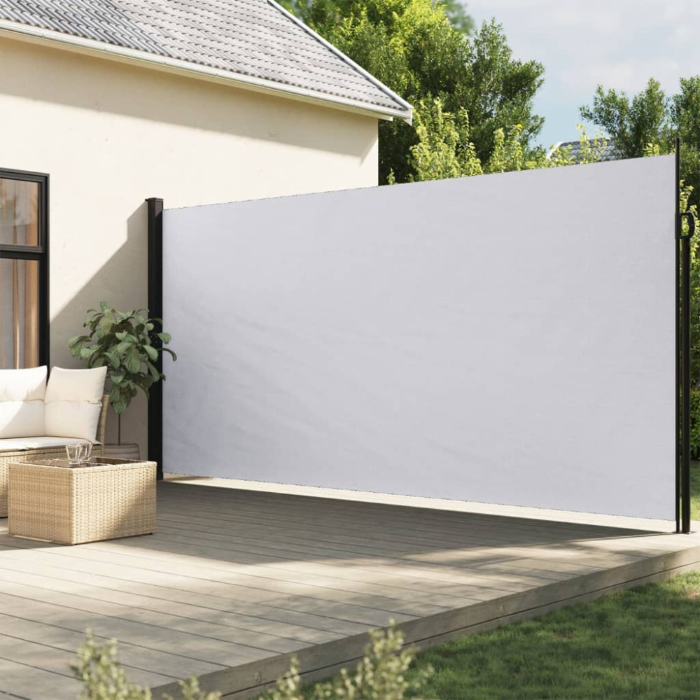 Produktbild för Indragbar sidomarkis vit 220x500 cm