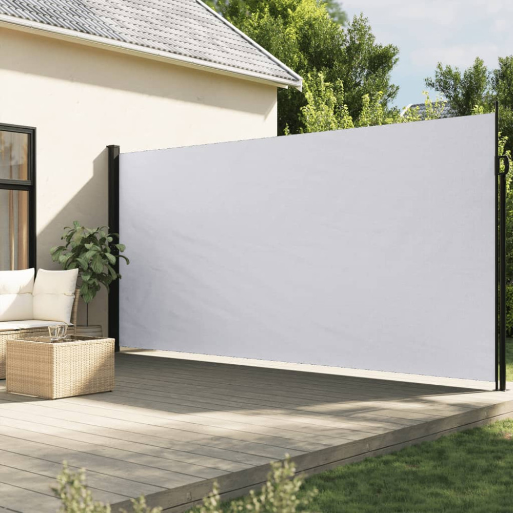 Produktbild för Indragbar sidomarkis vit 200x500 cm